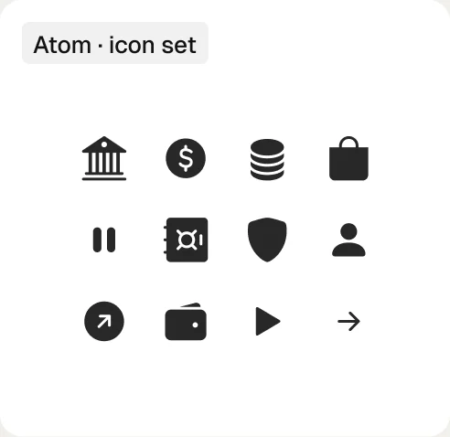Atom · icon set