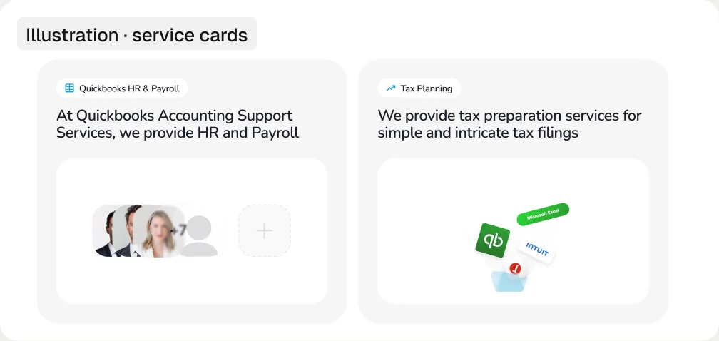 Illustration · service cards
