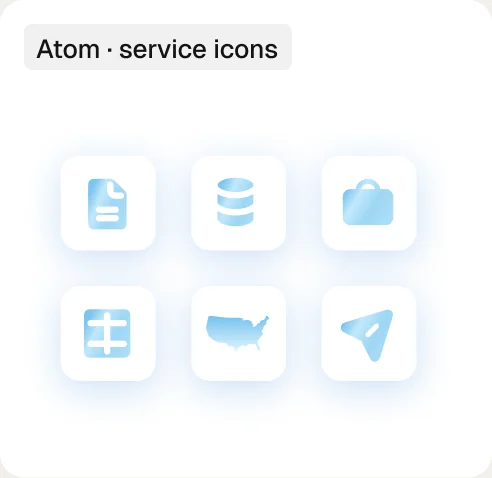 Atom · service icons